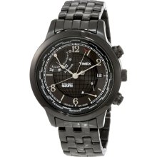 Timex Men's IQ T2N614 Black Stainless-Steel Quartz Watch with Black Dial