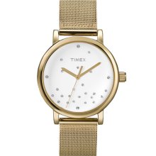 Timex Round Mesh Strap Watch Gold