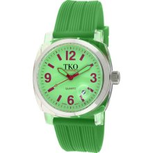 Tko Green Green Tk558-Ggr Orlogi Women'S Tk558-Ggr Milano Junior Acrylic Case Green Dial Watch