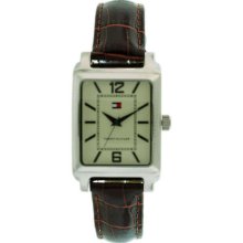 Tommy Hilfiger Cream Dial Brown Band Mens Watch 1710189