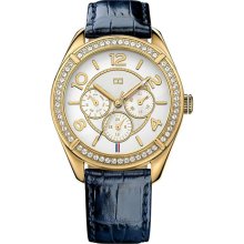 Tommy Hilfiger Navy Leather Ladies Watch 1781270