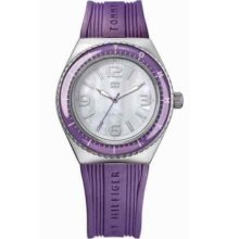 Tommy Hilfiger Purple Rubber Ladies Watch 1781033