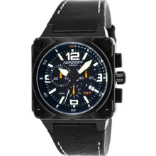 Torgoen Men's Aviator Analogue Quartz Chronograph Watch T27101 With Leather Strap