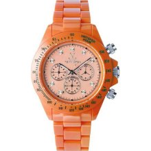 Toy FL12OR Women's Orange Plasteramic Chronograph Watch