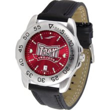 Troy State Trojans Sport AnoChrome Men's Watch with Leather Band
