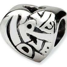 True Love Heart Charm Bead - Pandora Compatible