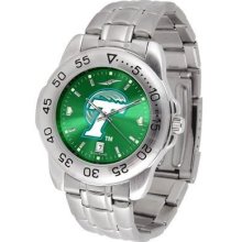 Tulane University Green Wave Men's Stainless Steel Wristwatch