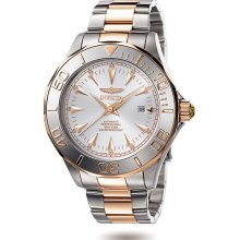 Two Tone Rose Gold Stainless Steel Signature Ocean Ghost Silver Dial Automatic