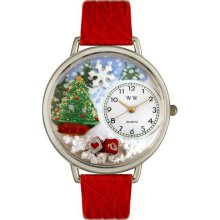 U-1220002 Christmas Tree Watch in Silver