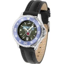 UMaine Black Bears Ladies Leather Wristwatch