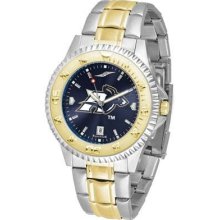 University of Akron Zips Men's Stainless Steel and Gold Tone Watch