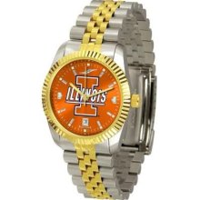 University of Illinois Men's Stainless Steel Alumni Dress Watch