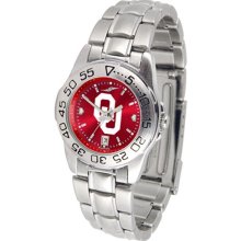 University of Oklahoma Sooners Ladies Stainless Steel Dress Watch