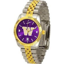 University of Washington Men's Stainless Steel Alumni Dress Watch