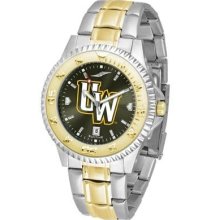 University of Wyoming Cowboys Men's Stainless Steel and Gold Tone Watc