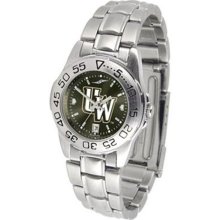 University of Wyoming Cowboys Ladies Stainless Steel Dress Watch