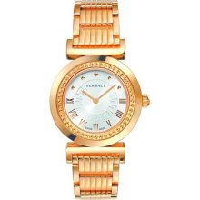 Versace Women's P5Q80D001 S080 Vanitas Rose Gold IP Silver Dial B ...