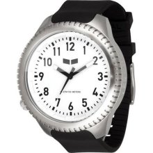 Vestal Mens Utilitarian Analog Stainless Watch - Black Rubber Str ...