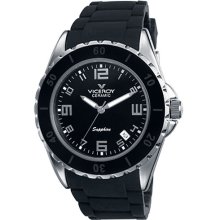 Viceroy Women's 47564-55 Black Ceramic Date Rubber Watch ...