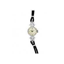 Vintage Rolex Ladies White Gold Diamond Wrist Watch