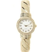 Vivani Bn03 Ladies Small Round Rhinestone Cuff Watch