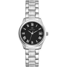 Watch Creations Ladies` Silver Metal Watch W/ Textured Black Dial