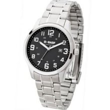 Watch Creations Men's Silver Finished Watch w/ Black Dial Promotional