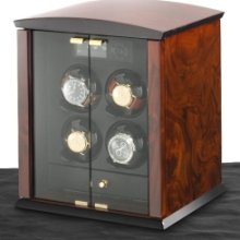 watch winder Elma Motion Corona 4 burlwood / glaas