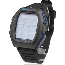 Waterproof Touch Screen EL Remote Light Control Automatic Wrist Watch - Black