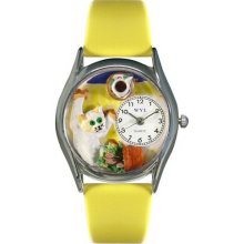 Whimsical watches bad cat silver watch - One Size