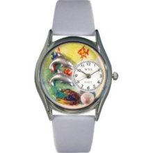 Whimsical Watches Women's S0140007 Dolphin Navy Blue Leather