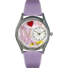 Whimsical Watches Women's S0440003 Knitting Lavender Leather