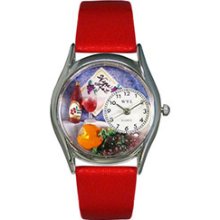 Whimsical Watches Women's Wine & Cheese Watch ClaSSic Silver