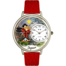 Whimsical watches wu1240008 japan red leather and silverton - One Size