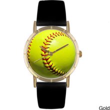 Whimsical Women's 'Softball Lover' Watch (Gold)