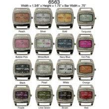 Wholesale Lot Of 5 Solid Bar Ribbon Watch Faces - 6563