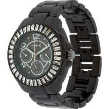 Wildlife by Heidi Klum Baguette Dial Bracelet Watch - Gunmetal - One Size