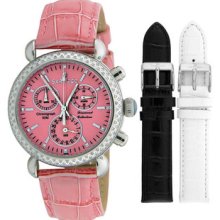 Women Sartego SDPK109P Diamond Strap Chronograph Pink