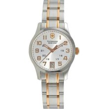 Women's Alliance Chronograph Silver Dial Rose Gold Two Tone Stainless Steel Case