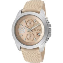 Women's Aroha Chronograph Beige Dial Beige Silicone ...