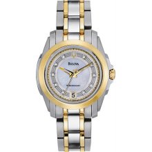 Women's Two Tone Precisionist Longwood Quartz Mother Of Pearl Dial Dia