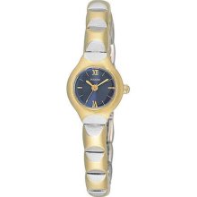 Women's Two Tone Stainless Steel Blue Dial