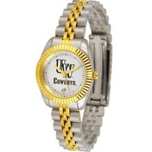 Wyoming Cowboys UW Womens 23Kt Gold Watch