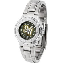 Wyoming Cowboys Women's Stainless Steel Dress Watch