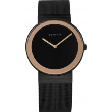 10135-226 Bering Time All Black Mesh Watch