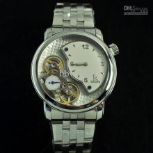 1pcs Unique Design Automatic Mechanical Watch Man's Wrist Watch Stee