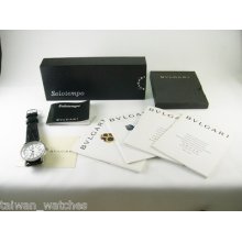 2000 Bvlgari Solotempo St 35 S Unisex White Dial Date Quartz 7j Box Paper Nice