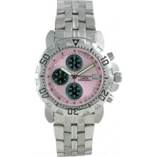 241269DM-PK Krug Baumen Mens Sportsmaster Diamond Pink Dial