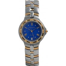 2615KM Krug Baumen Mens Regatta Blue Steel Gold Watch