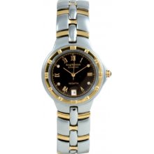 2616DM Krug Baumen Regatta 4 Diamond Black Dial Two Tone Strap